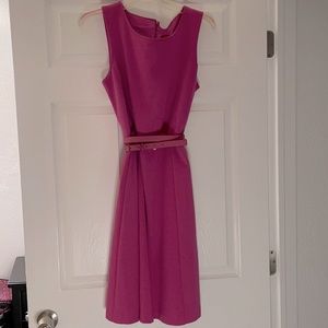 212 COLLECTION Magenta Skater Dress w Belt